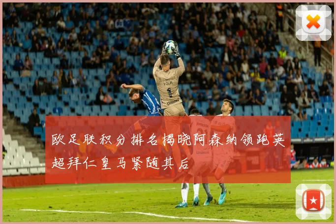 欧足联积分排名揭晓阿森纳领跑英超拜仁皇马紧随其后